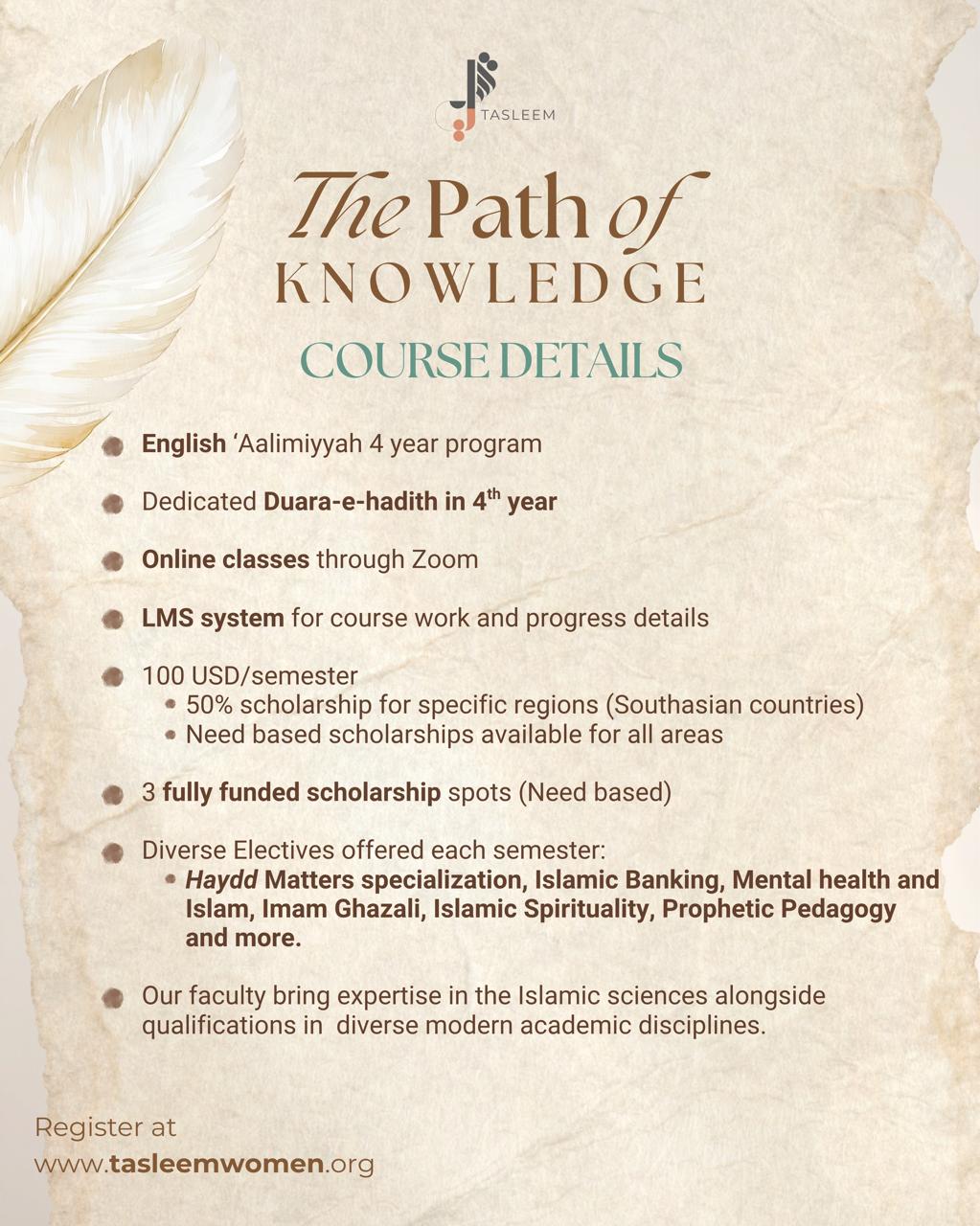 The Path of Knowledge course details