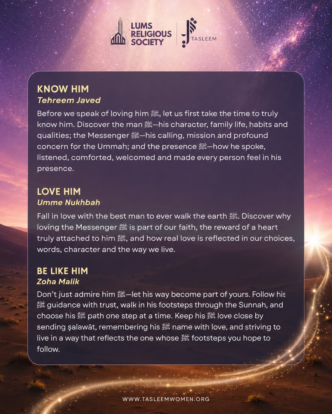 Along the Path of Mercy — Event Details